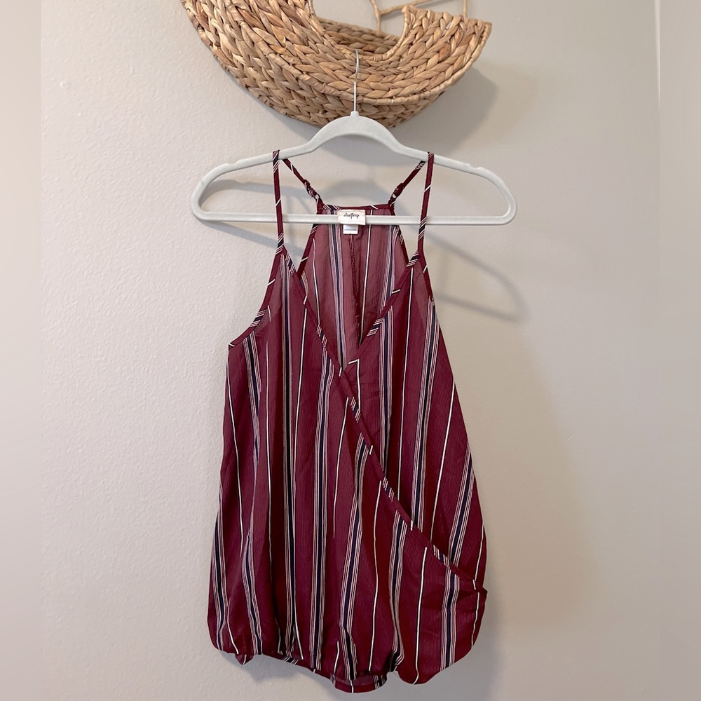 Day trip striped spaghetti strap